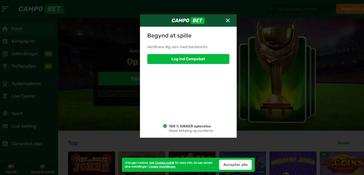 Brug MitID for en sikker og tryg registreringsproces p&aring; spilsiden