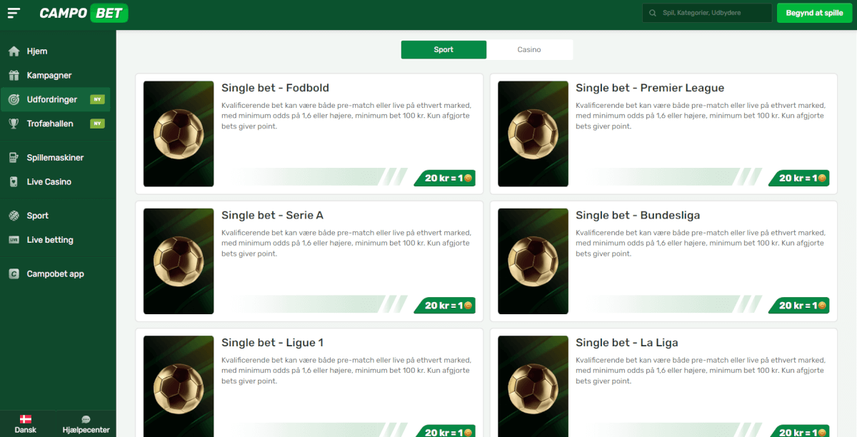 Ugentlige udfordringer hos CampoBet.