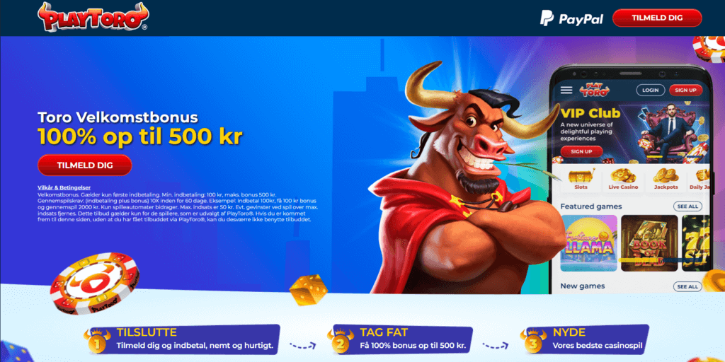 Tilmeldingsprocessen med Trustly hos PlayToro. 