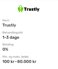 Trustly udbetalingsgrænser.