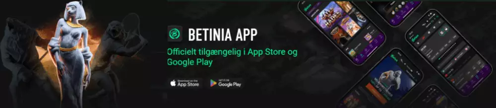 Mobilcasinoer starter hos Betinia.