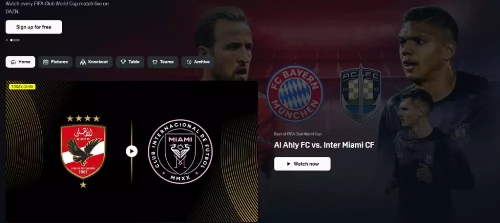 Hurtig oprettelse hos DAZN.