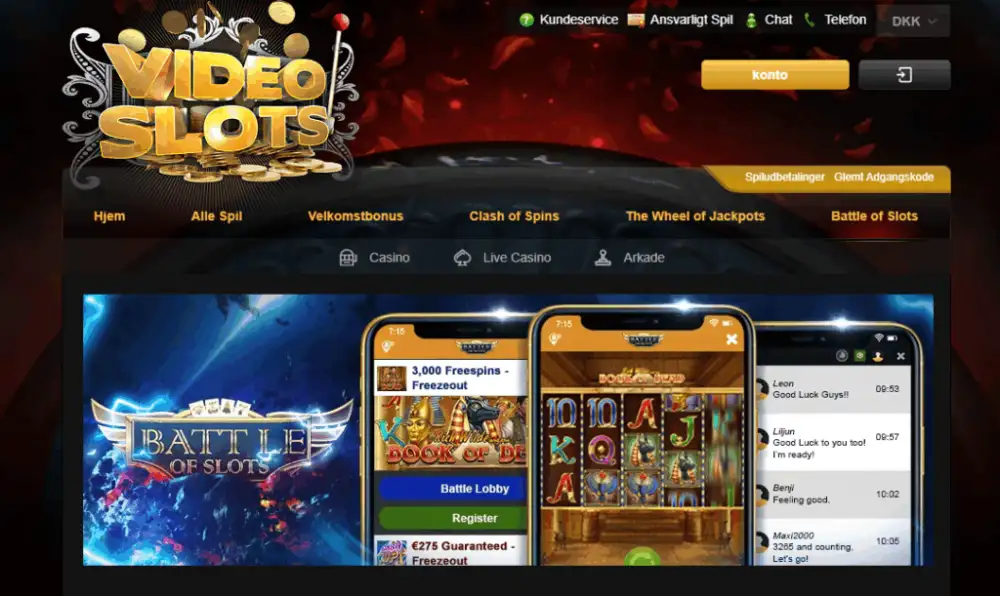 Battle of slots hos Videoslots casino.